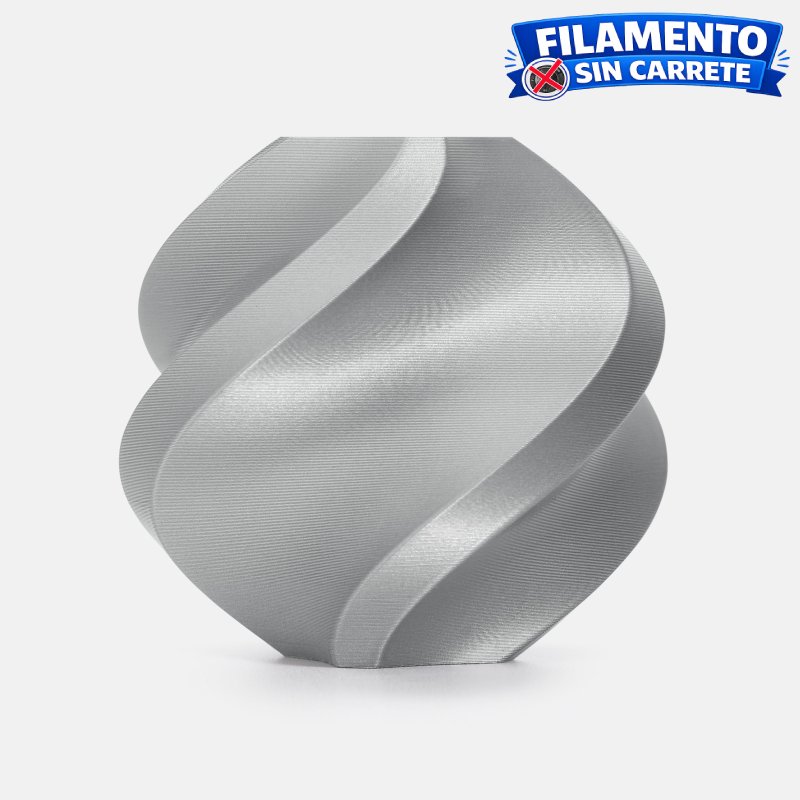 Filamento Bambu Lab PLA refill plata 1.75 mm 1 kg
