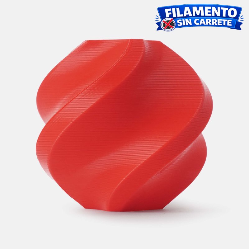 Filamento Bambu Lab PLA refill rojo 1.75 mm 1 kg