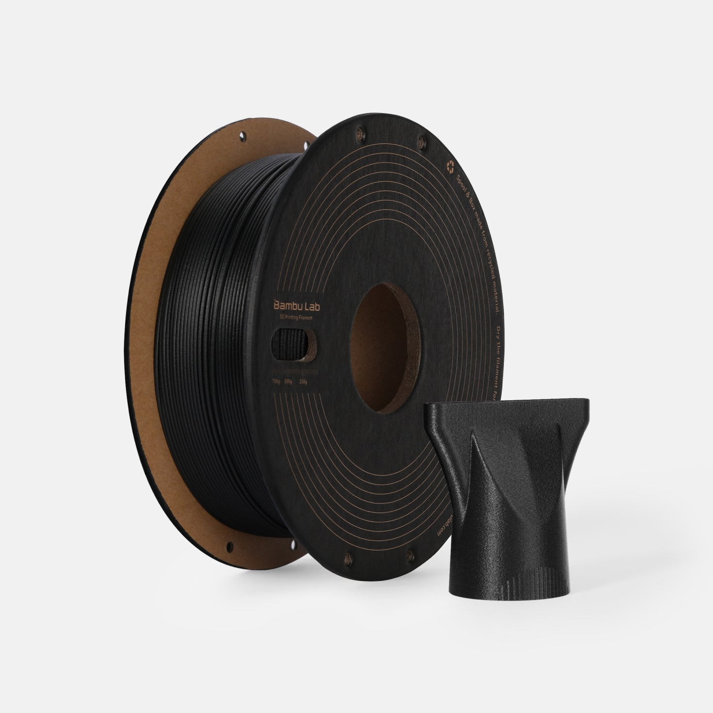 Filamento Bambu Lab PPA CF negro 1.75 mm 0.75 kg